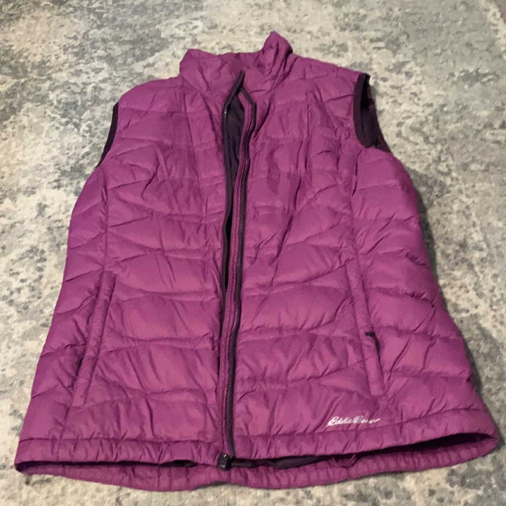 Eddie Bauer down, polyester vest